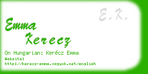 emma kerecz business card